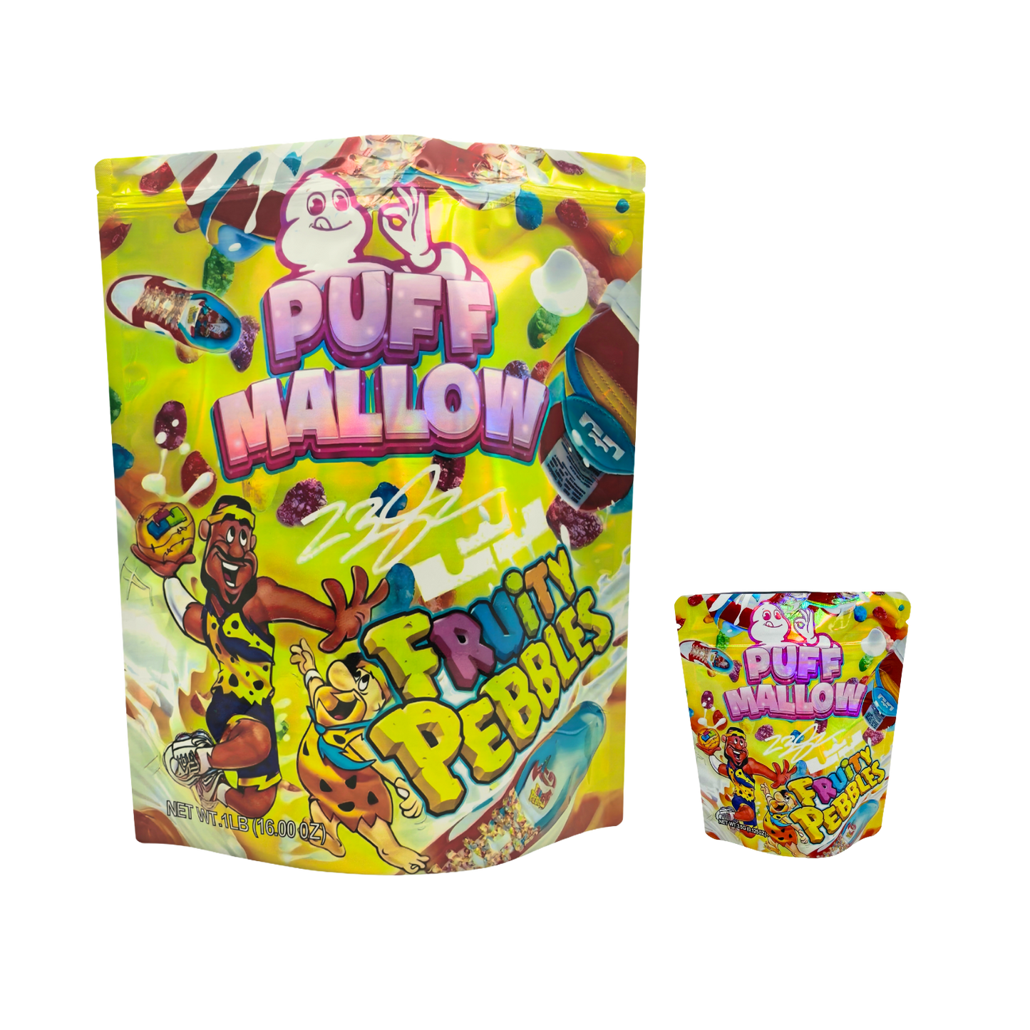 12 Pack – 1lb Exotic Mylar Bags - Puffmallow Fruity Pebbles