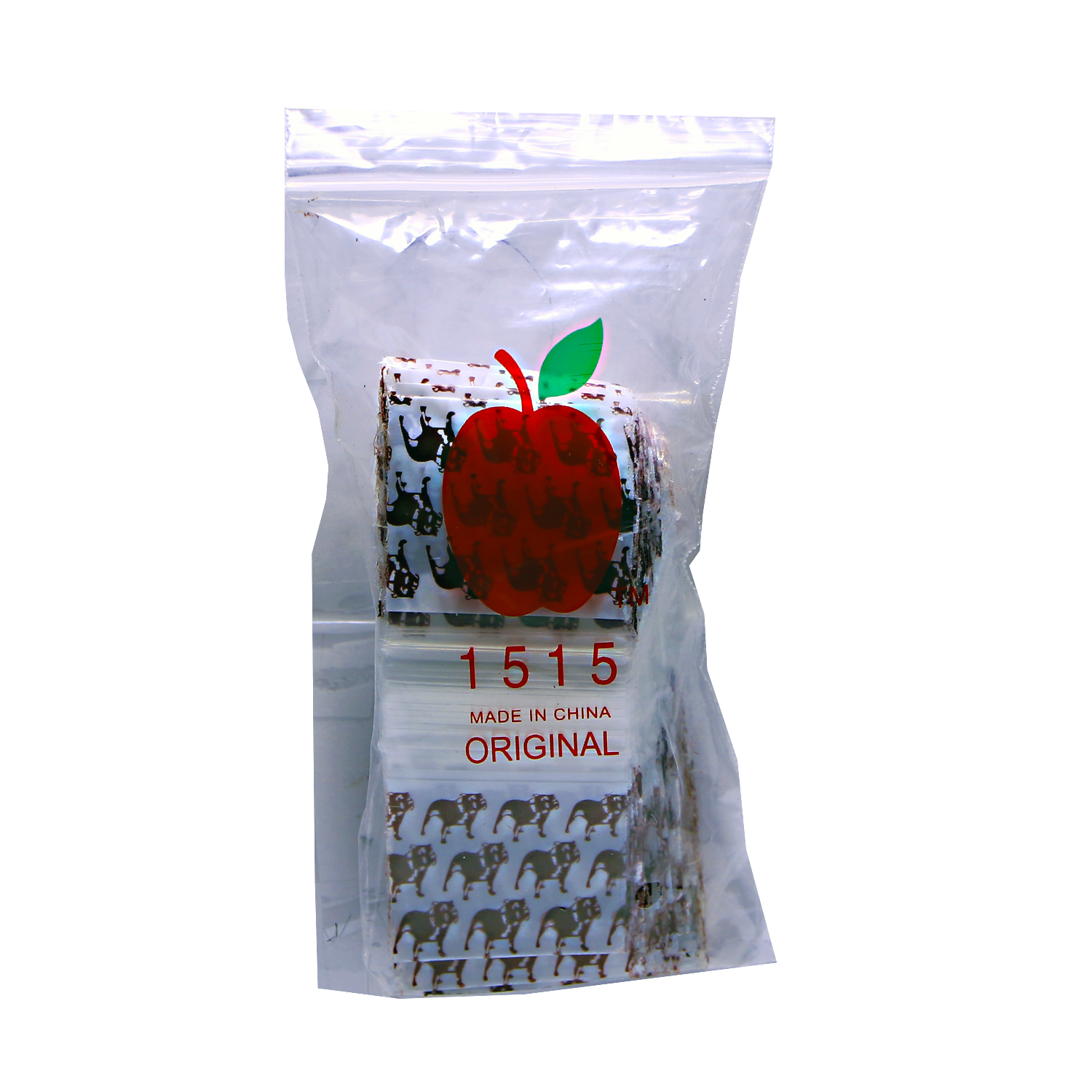 Mylar Bags, herb Mylar Bags, , Where to buy mylar bags, Custom mylar bags near me, Mylar Bags Wholesale. Packaged product with a red apple logo and text on a white background