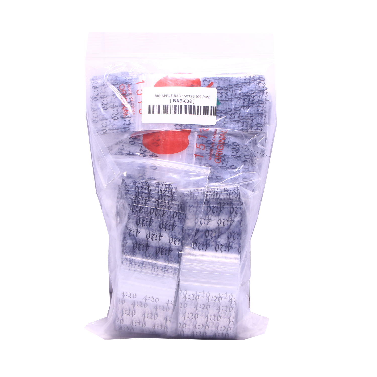 Mylar Bags, herb Mylar Bags, , Where to buy mylar bags, Custom mylar bags near me, Mylar Bags Wholesale. Clear plastic bag with a label on a white background