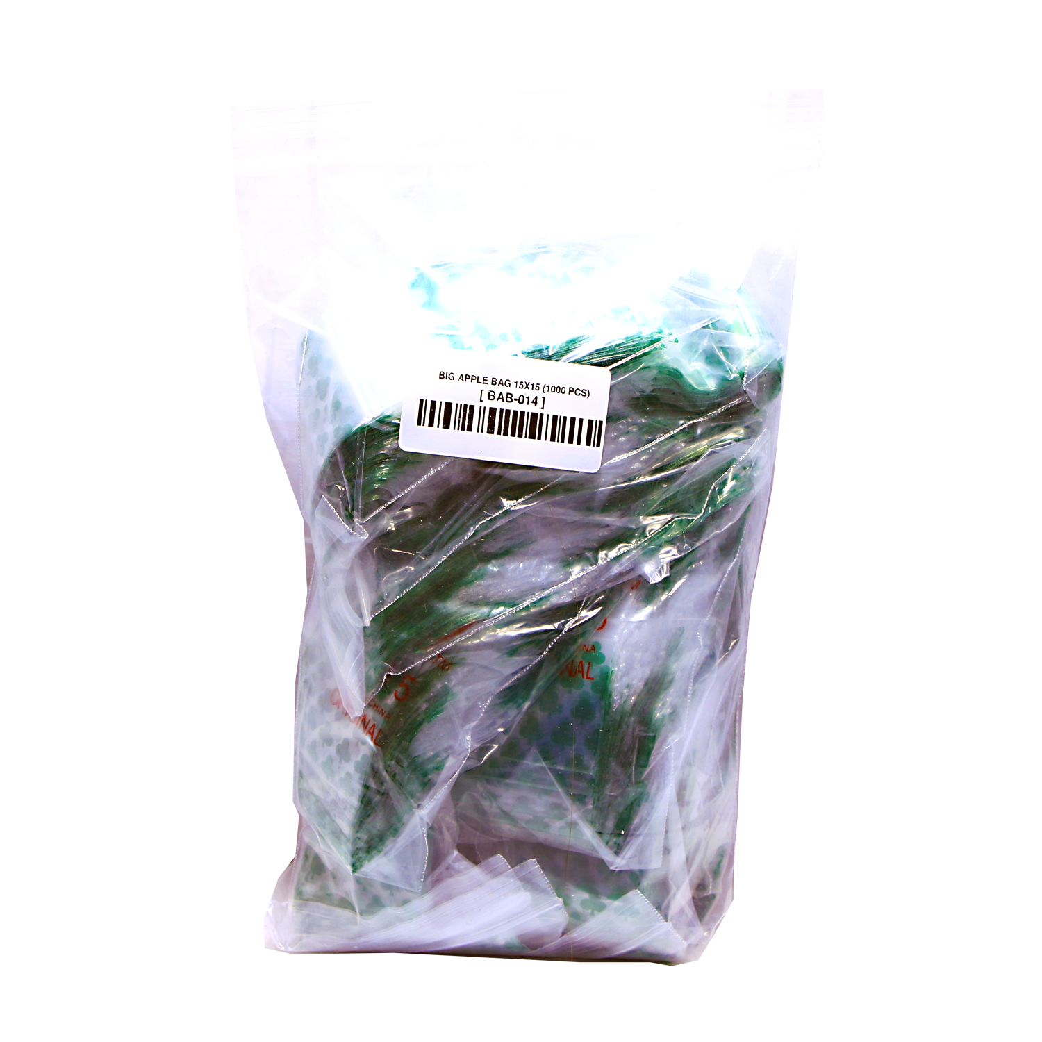 Mylar Bags, herb Mylar Bags, , Where to buy mylar bags, Custom mylar bags near me, Mylar Bags Wholesale. Bag of green leaves with a barcode label on a white background