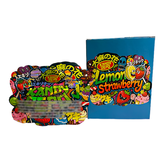 3.5g Mylar Bag with Window Box - Lemon Strawberry (25 Bags+25Boxes)