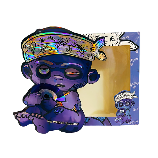 3.5g Mylar Bag with Window Box - I Can't Feel My Face High Tolerance (25 Bags+25Boxes)