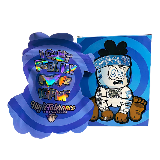 3.5g Mylar Bag with Window Box - I Can't Feel My Puffz (25 Bags+25Boxes)