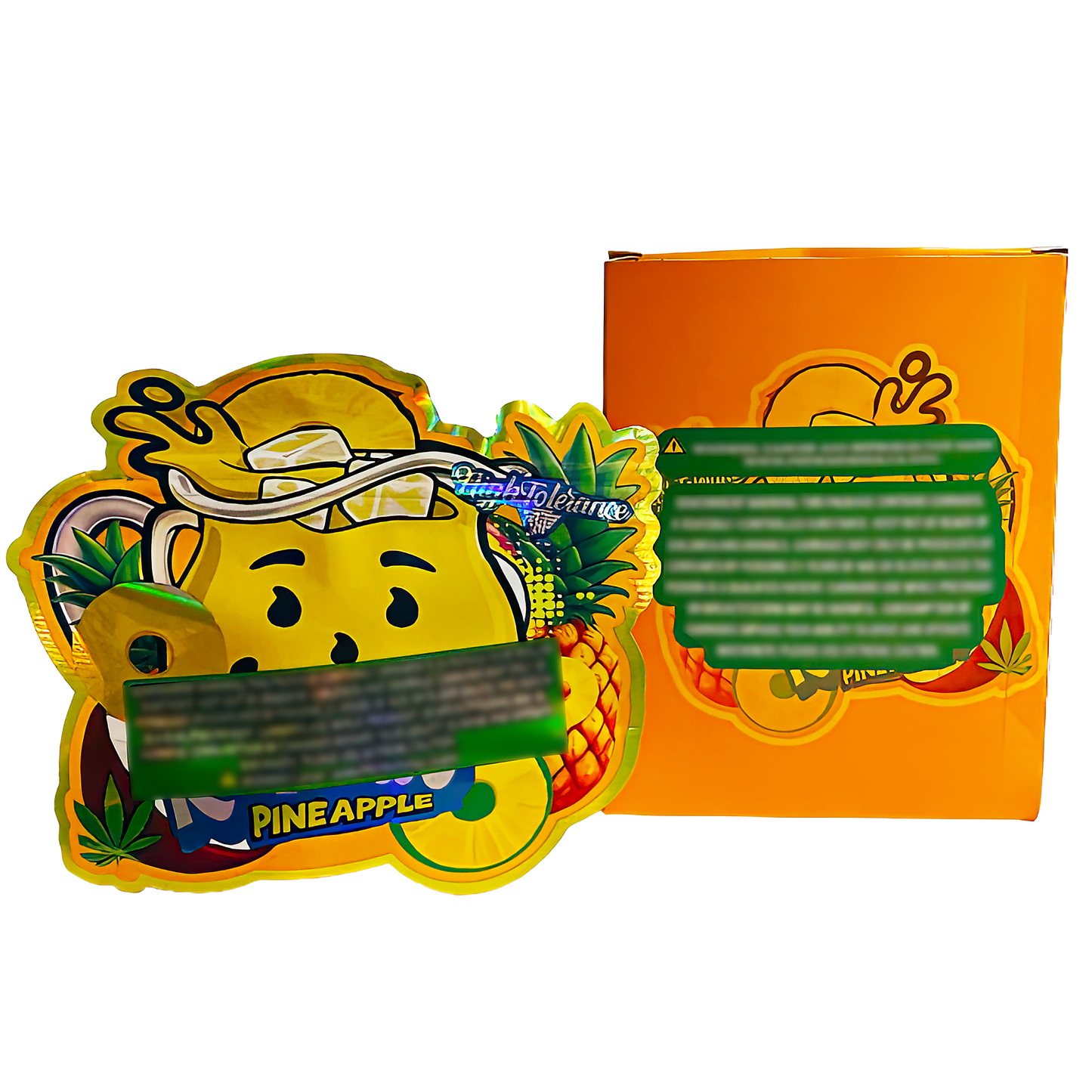 3.5g Mylar Bag with Window Box - Kool-Lato Pineapple (25 Bags+25Boxes)