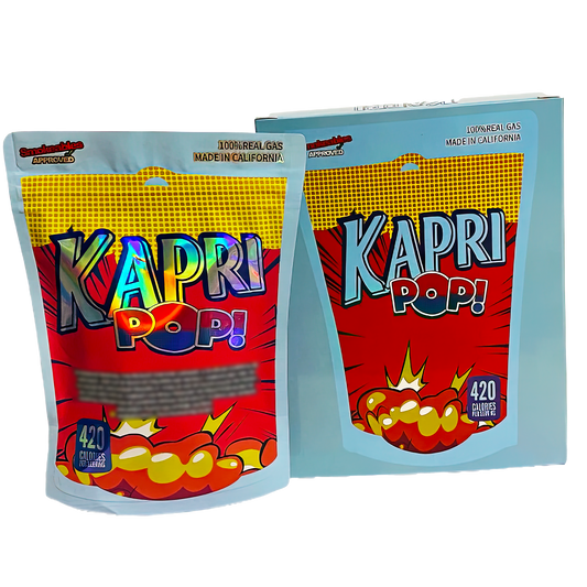 3.5g Mylar Bag with Window Box - Kapri Pop (25 Bags+25Boxes)