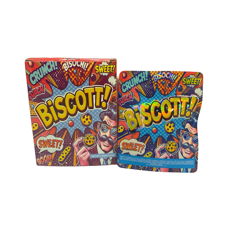 25 Pack 3.5g Shaped Bags & Window Boxes Set - Biscott