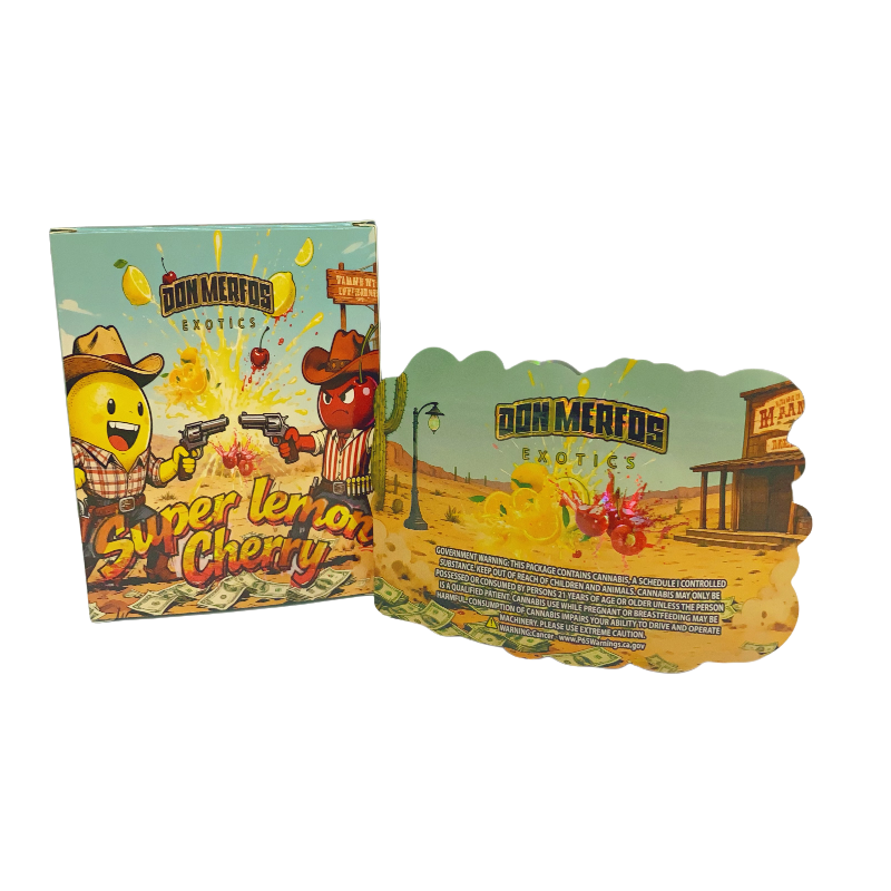 25 Pack 3.5g Shaped Bags & Window Boxes Set - Don Merfos Super Lemon Cherry
