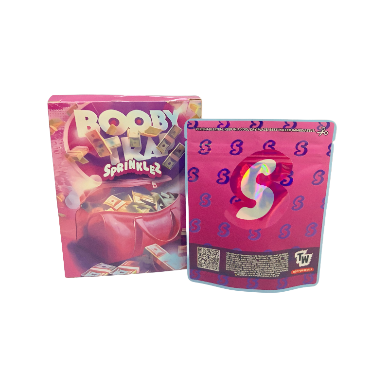 25 Pack 3.5g Shaped Bags & Window Boxes Set - Sprinklez Booby Trap