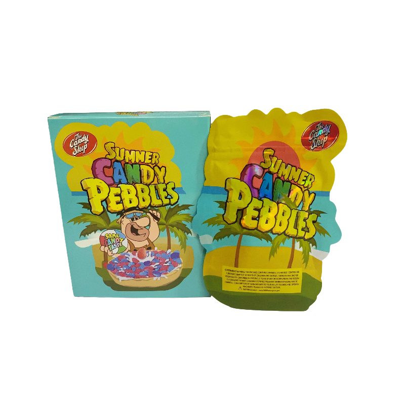 25 Pack 3.5g Shaped Bags & Window Boxes Set - The Candy Shop Summer Candy Pebbles