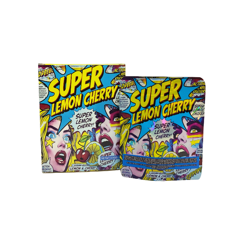 25 Pack 3.5g Shaped Bags & Window Boxes Set - Super Lemon Cherry