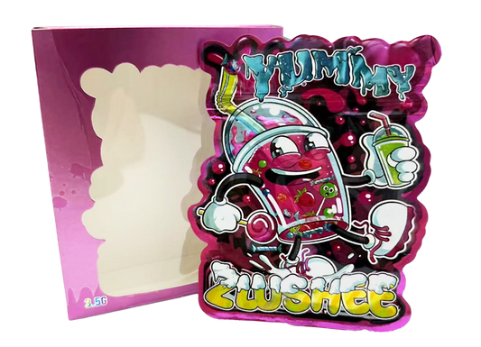 3.5g Mylar Bag with Window Box - Yummy Zlushee (25 Bags+25Boxes)