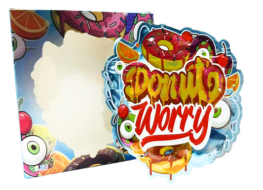 3.5g Mylar Bag with Window Box - Donut's Worry (25 Bags+25Boxes)