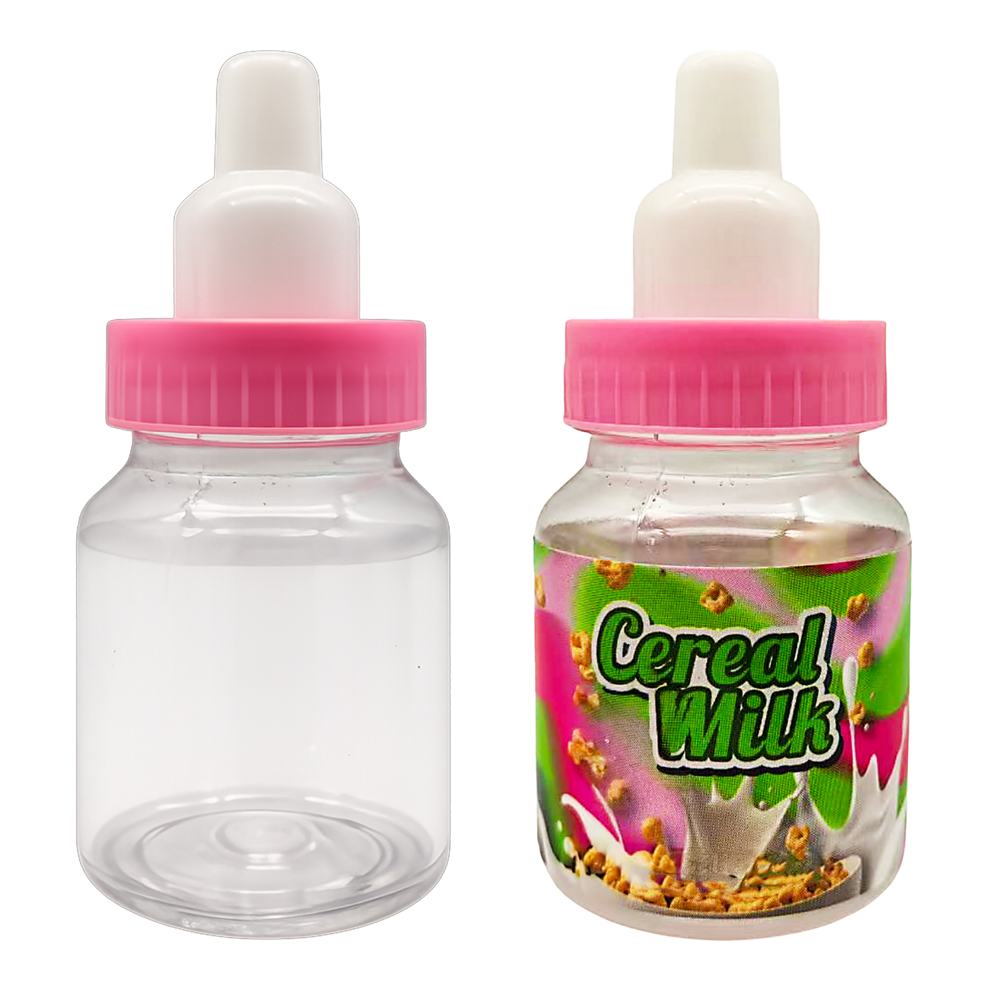 (12 Count) Handheld Bottle-Style Plastic Packaging Containers - 10 Style Options