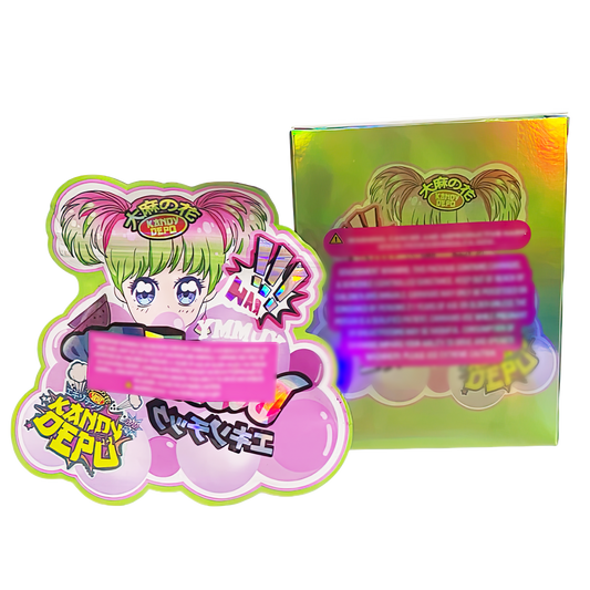 3.5g Shaped Mylar Storage Bag with Box - Bubble Pop Depo (25 Storage Bags+25Boxes)