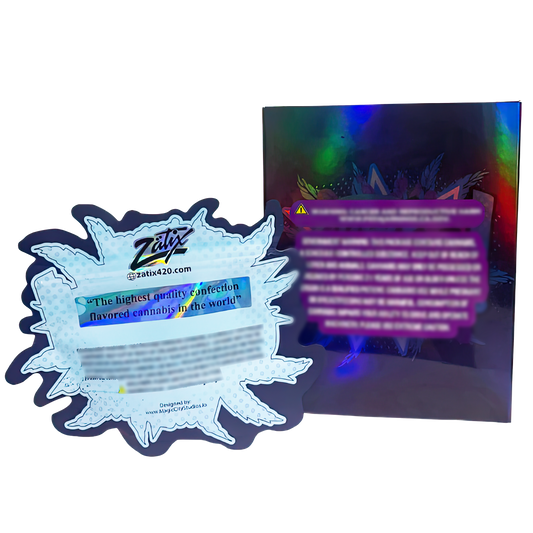 3.5g Shaped Mylar Storage Bag with Box - Blue Guava (25 Storage Bags+25Boxes)