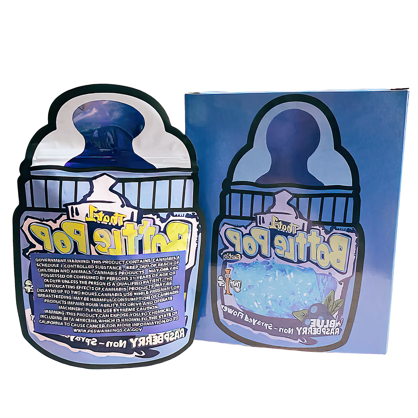 3.5g Shaped Mylar Bag with Box - Bottle Pop (25 Bags+25Boxes)