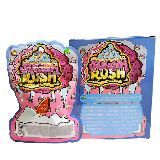 3.5g Shaped Mylar Storage Bag with Box - Brain Freeze (25 Storage Bags+25Boxes)