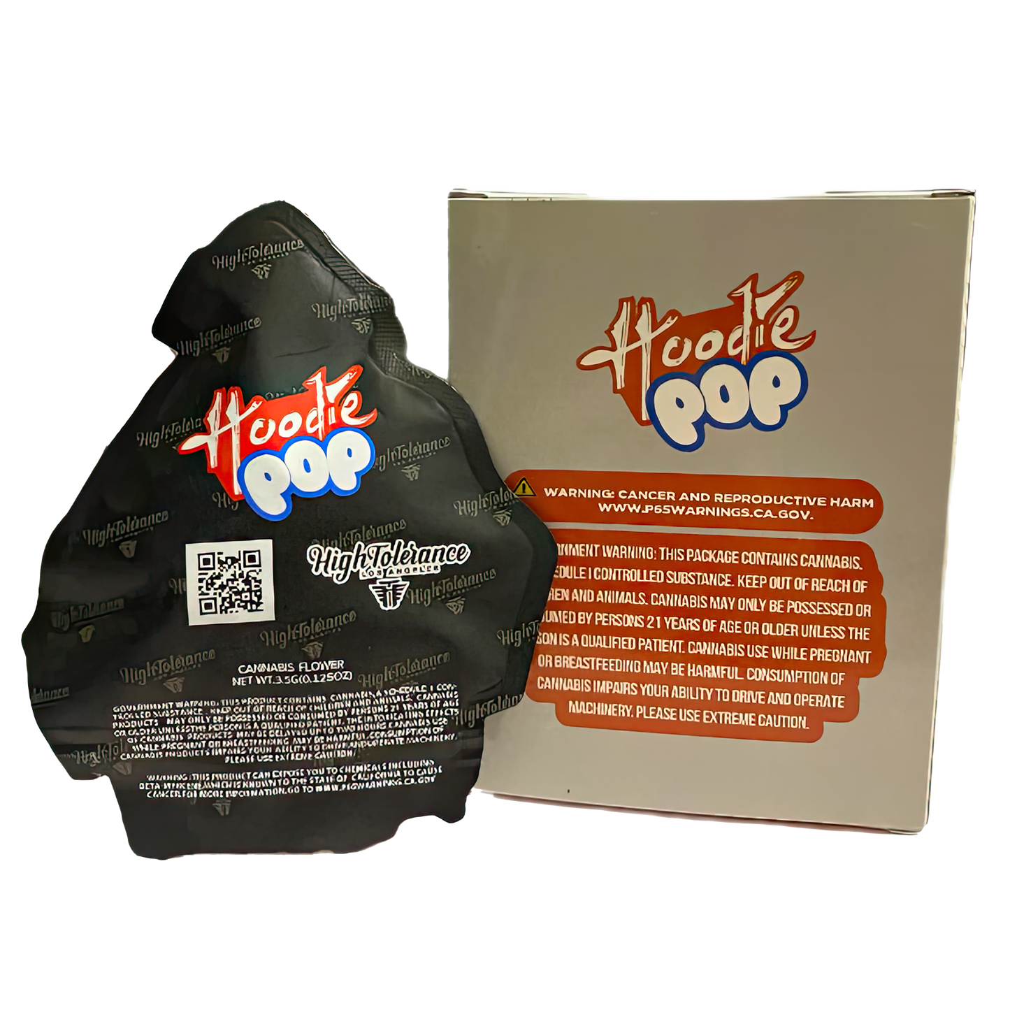 3.5g Shaped Mylar Bag with Box - Hoodie Pop (25 Bags+25Boxes)