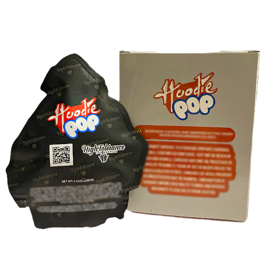 3.5g Shaped Mylar Storage Bag with Box - Hoodie Pop (25 Storage Bags+25Boxes)