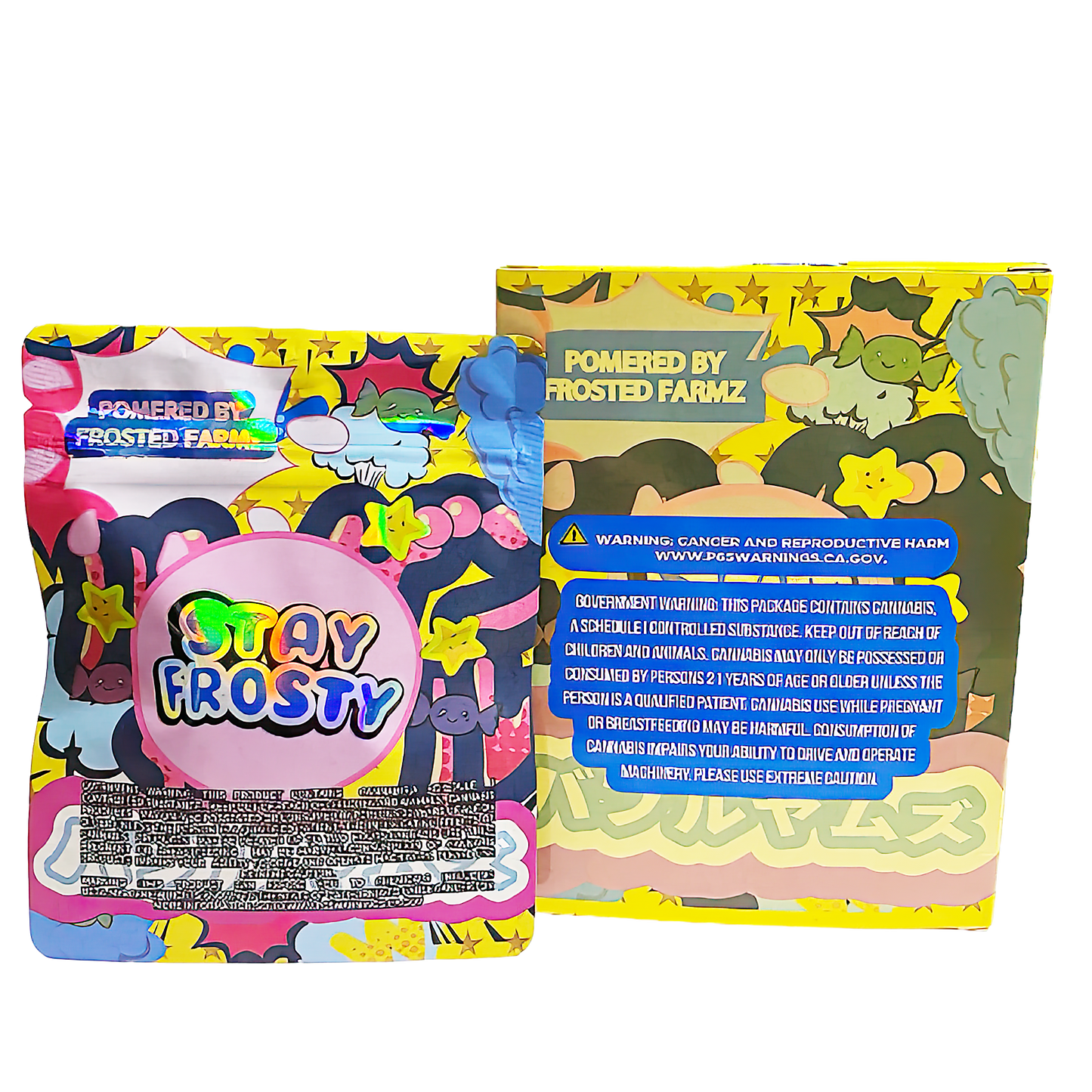 3.5g Shaped Mylar Bag with Box - Bubble Yumz (25 Bags+25Boxes)