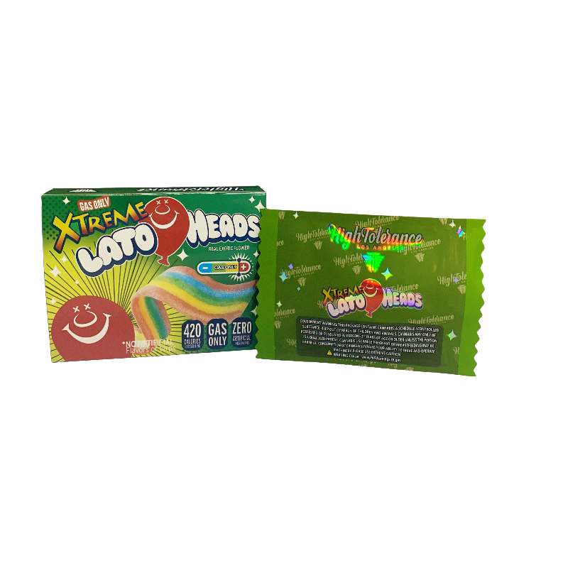 25 Pack 3.5g Shaped Bags & Boxes Set - Gas Only Xtreme Lato Heads