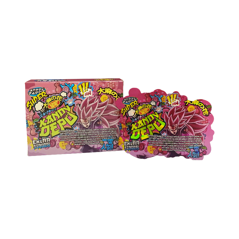 25 Pack 3.5g Shaped Bags & Boxes Set - Kandy Depo Super Cherry Bubble Gum