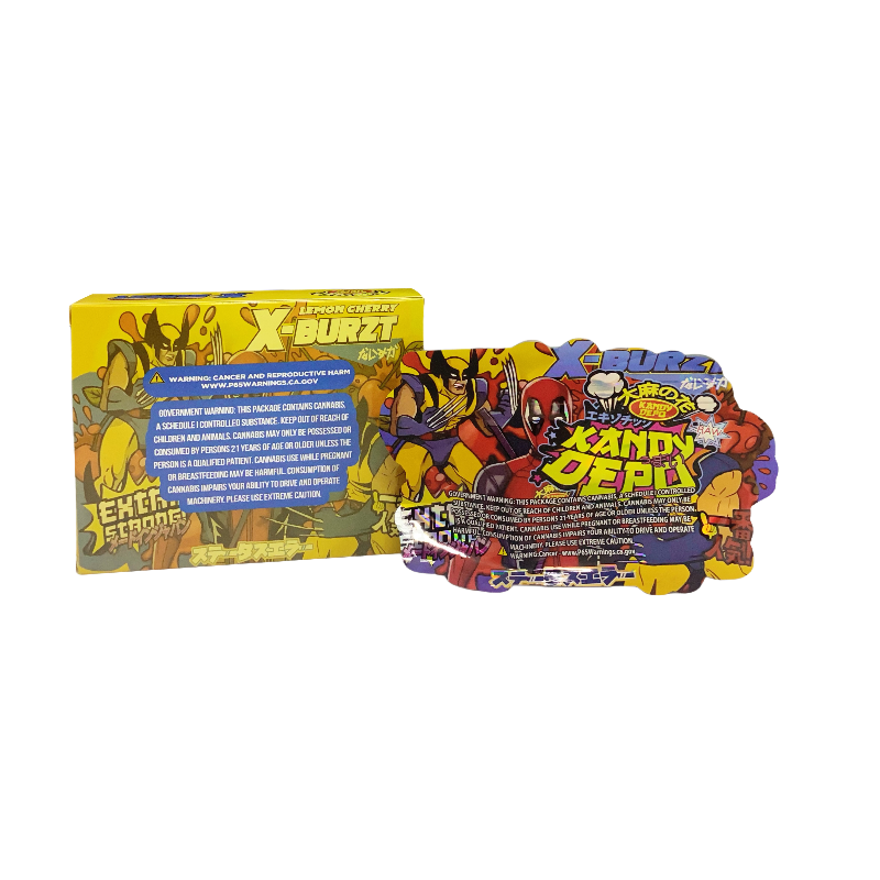 25 Pack 3.5g Shaped Bags & Boxes Set - Kandy Depo Lemon Cherry X-Burzt