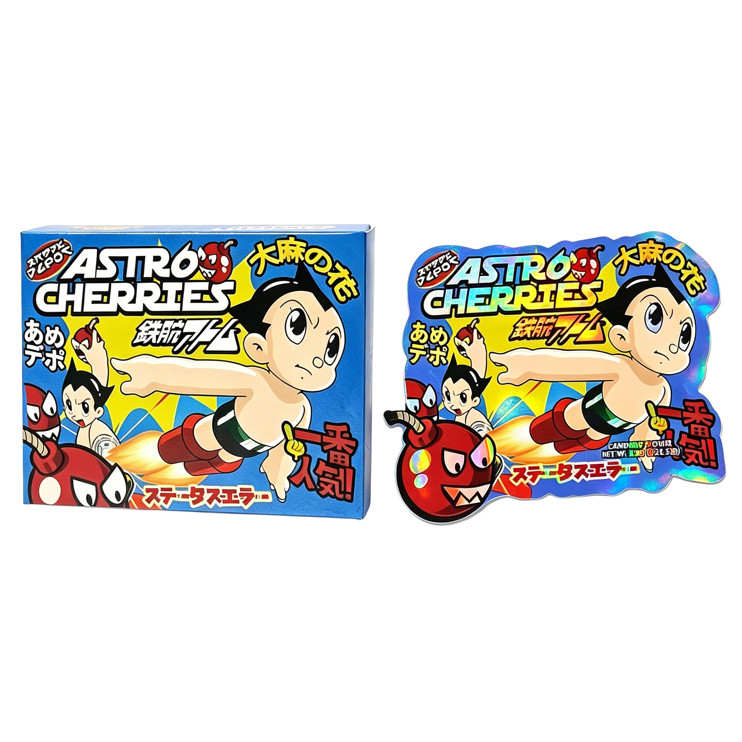 25 Pack 3.5g Shaped Bags & Boxes Set - Kandy Depo Astro Cherries