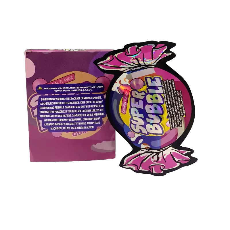 25 Pack 3.5g Shaped Bags & Boxes Set - Super Bubble Gum
