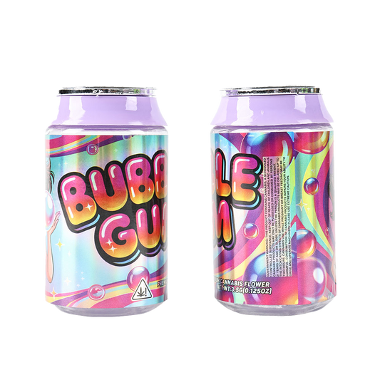 3.5g Plastic Soda Can Jar - Bubble Gum (12 Count)