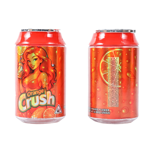 3.5g Plastic Soda Can Jar - Orange Crush (12 Count)