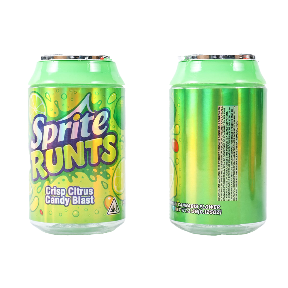 3.5g Plastic Soda Can Jar - Sprite Runts (12 Count)
