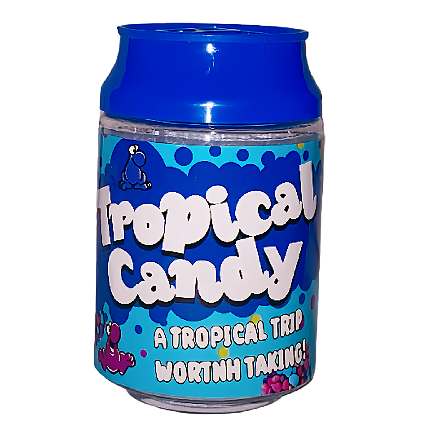 3.5g Plastic Soda Can Jar - Tropical Candy (12 Count)