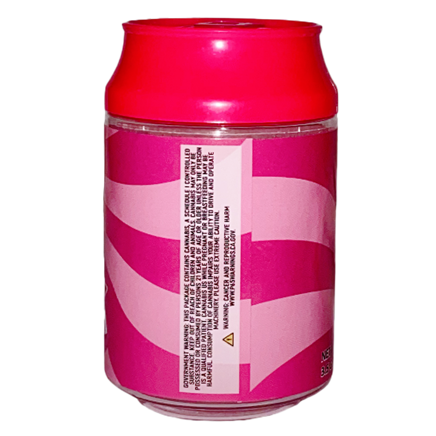 3.5g Plastic Soda Can Jar - Pink Kama-Kaw (12 Count)