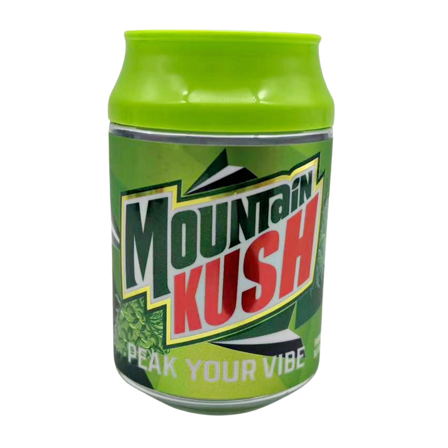 Can Mylar bag 3.5g, herb Mylar Bags, Where to buy mylar bags, Custom mylar bags near me, Mylar Bags Wholesale. Can of Mountain Kush on a white background