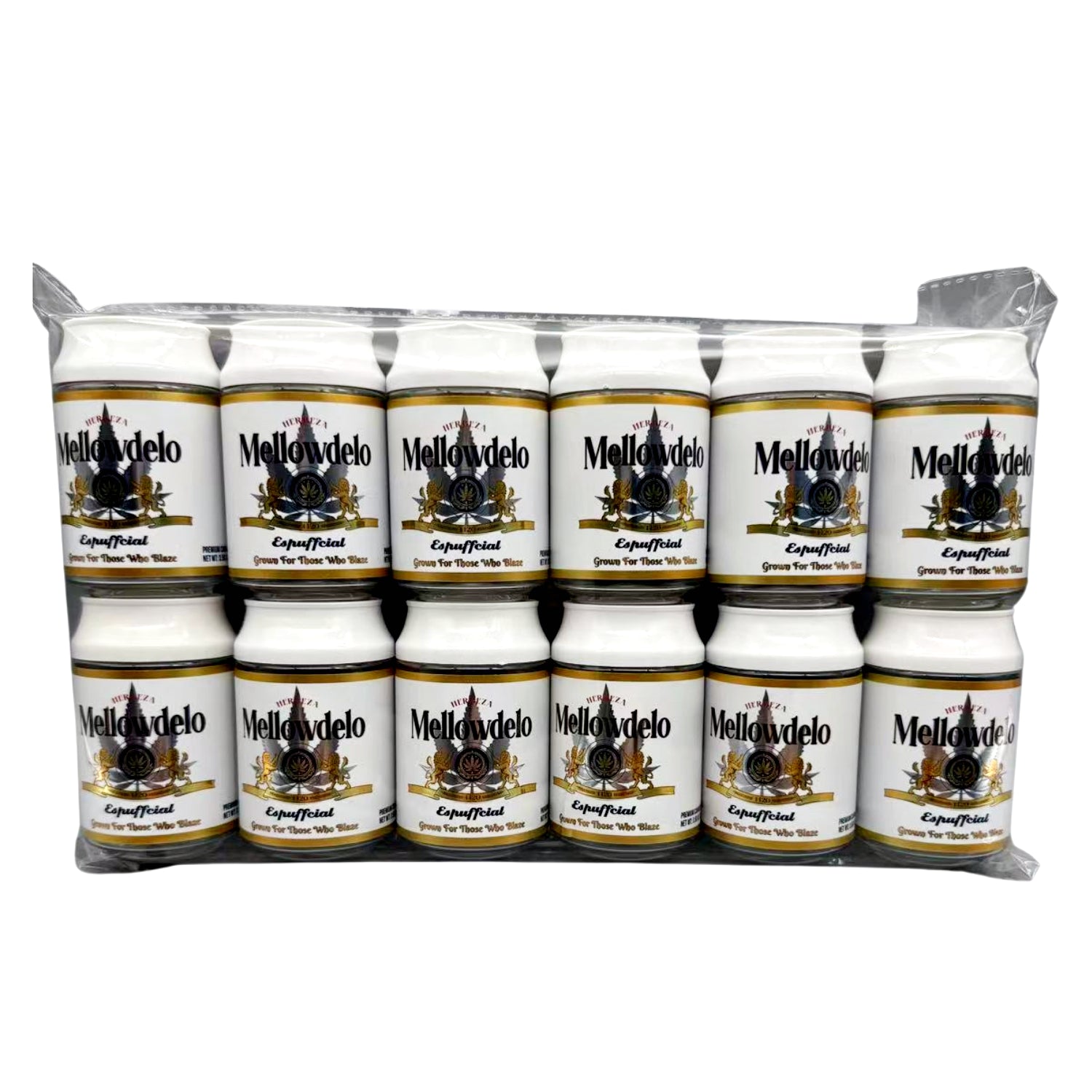 Can Mylar bag 3.5g, herb Mylar Bags, Where to buy mylar bags, Custom mylar bags near me, Mylar Bags Wholesale. Pack of Mellowdele coffee bags on a white background