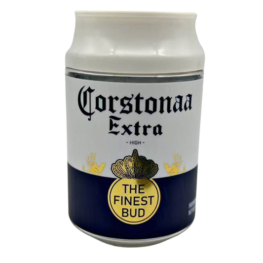 Can Mylar bag 3.5g, herb Mylar Bags, Where to buy mylar bags, Custom mylar bags near me, Mylar Bags Wholesale. Can of Corstonaa Extra with branding on a white background