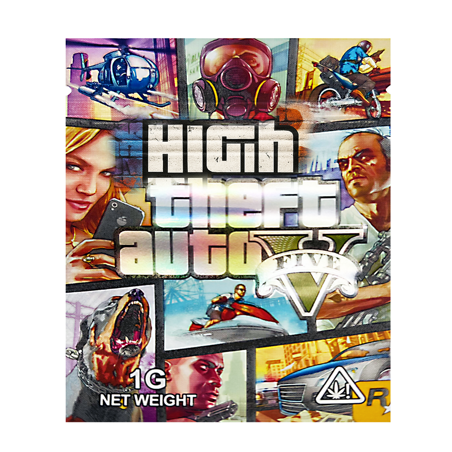 1g Exotic Mylar Bag - High Theft Auto V Five (100 Count)