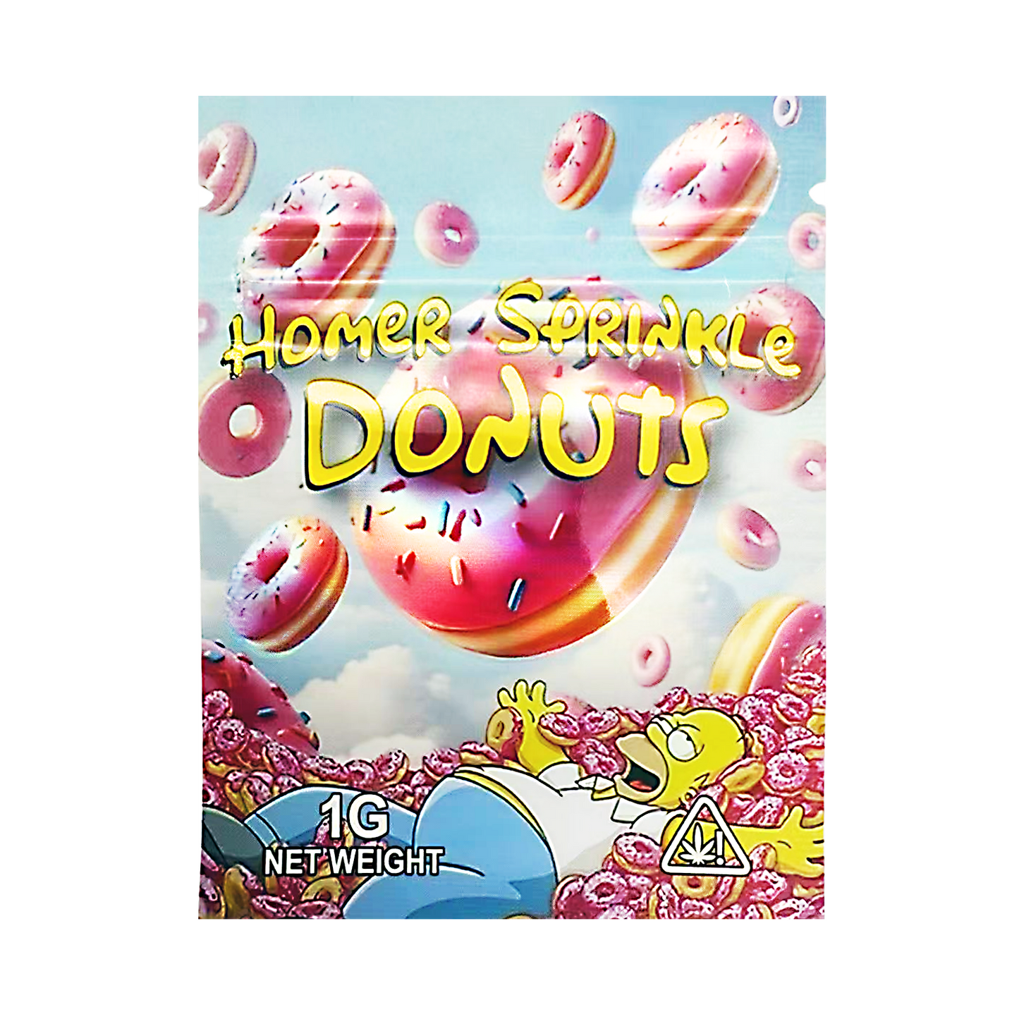 1g Exotic Mylar Bag - Homer Sprinkle Donut (100 Count)