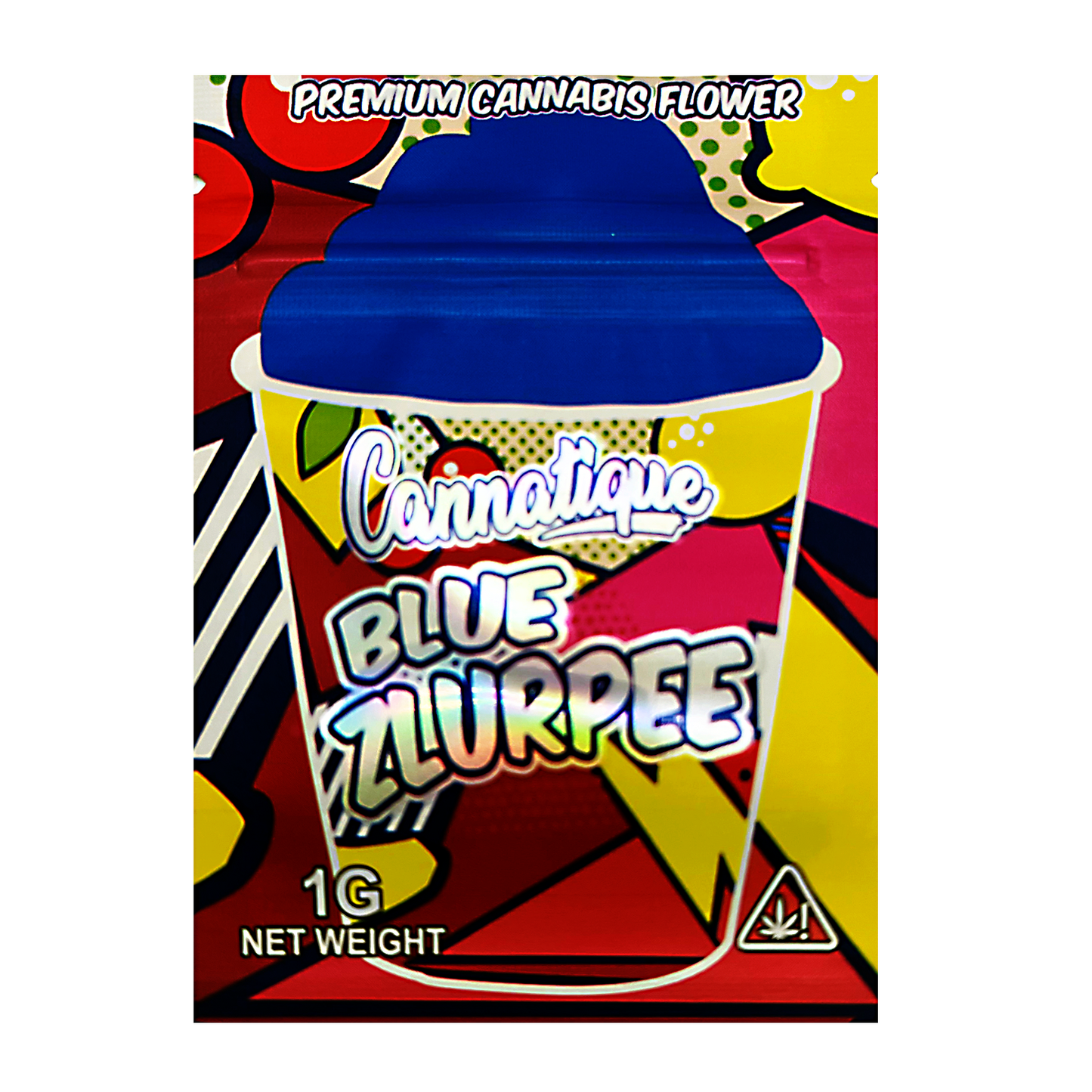 1g Exotic Mylar Bag - Cannatique Blue Zlurpee (100 Count)