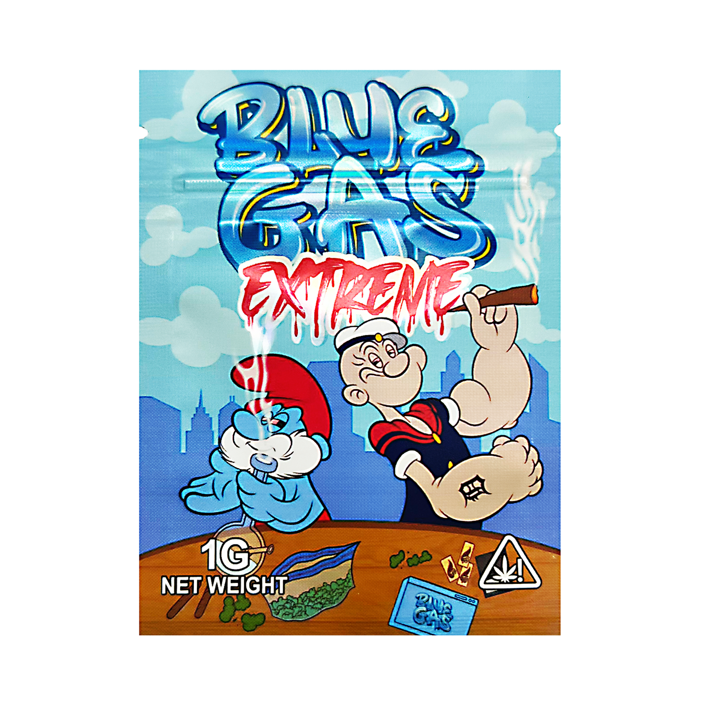 1g Exotic Mylar Bag - Blue Gas Extreme (100 Count)