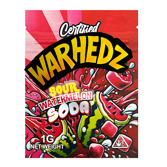 1g Exotic Mylar Bag - Warhedz Sour Waternelon Soda (100 Count)
