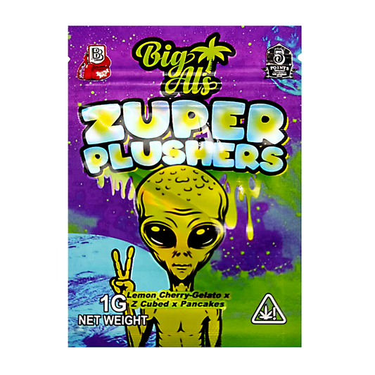 1g Exotic Mylar Bag - Big Als Zuper Plushers (100 Count)