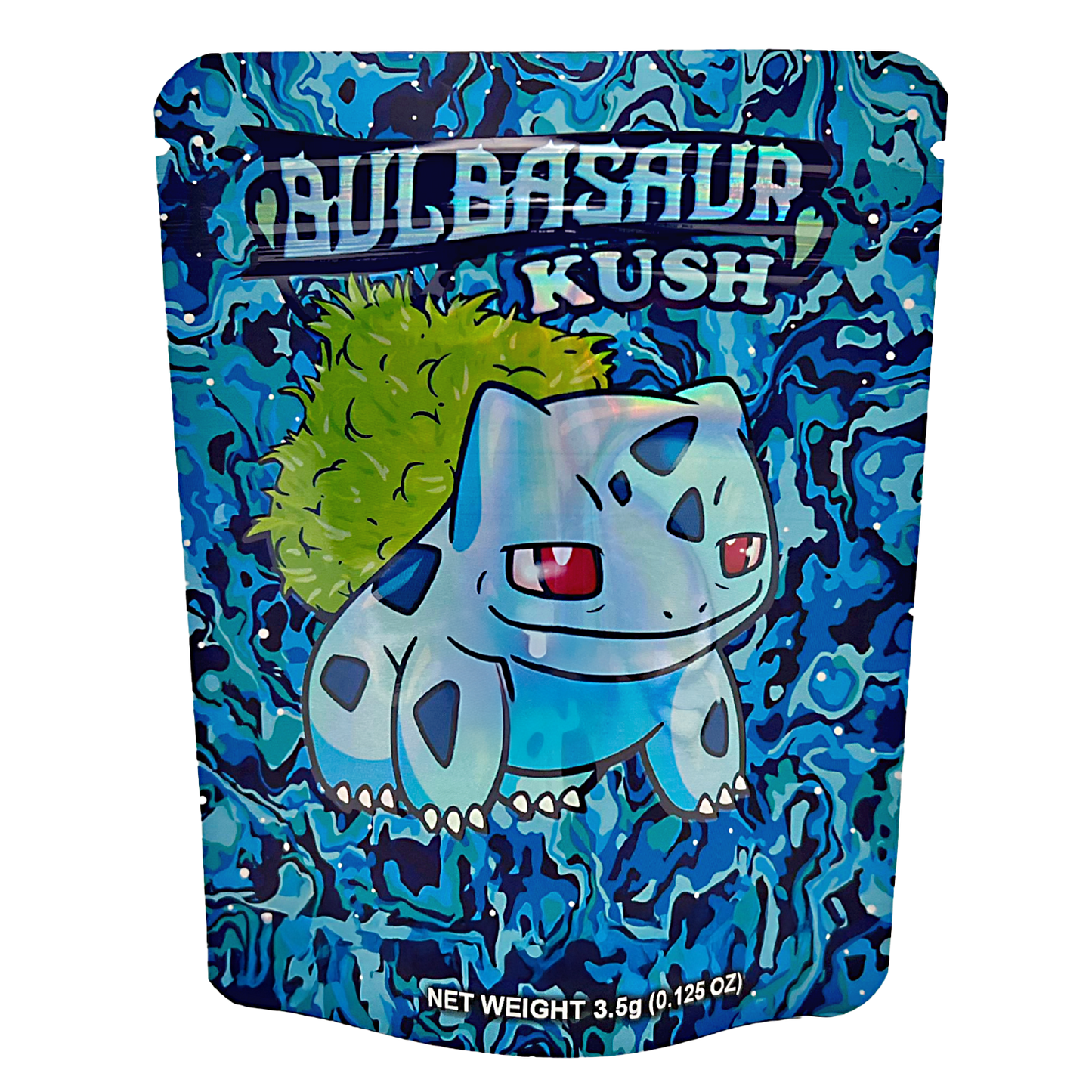 50 Pack - 3.5g Exotic Mylar Bags - Bulbasaur Kush