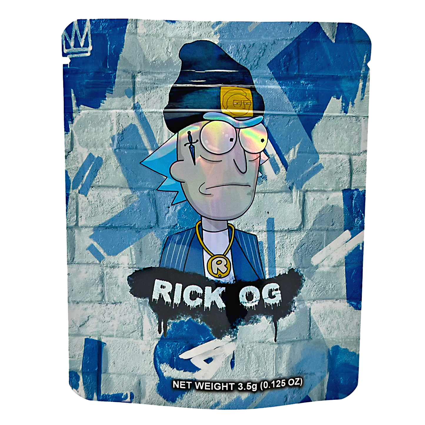 50 Pack - 3.5g Exotic Mylar Bags - Rick OG