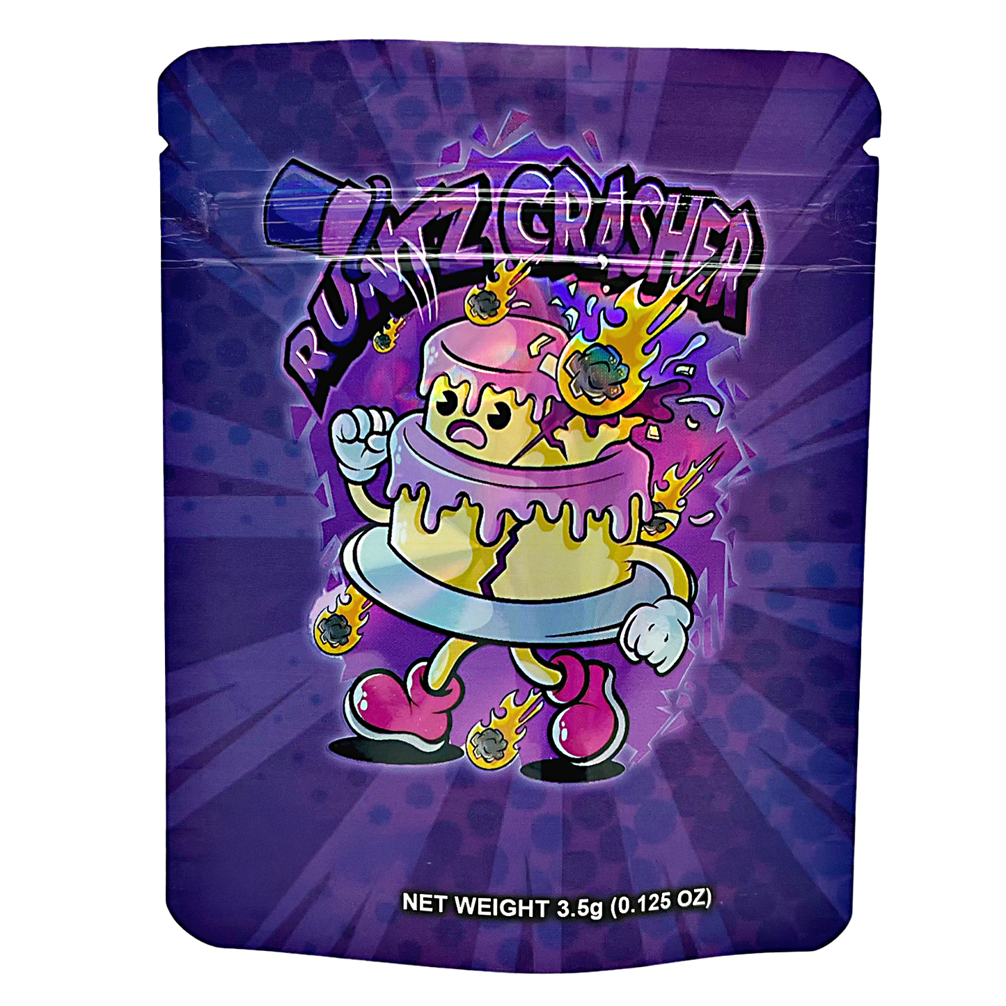 50 Pack - 3.5g Exotic Mylar Bags - Runtz Crasher