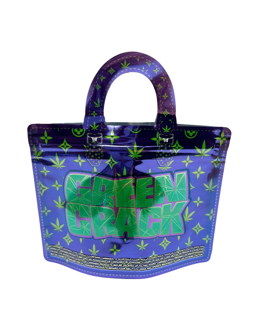 50 Count 4.5" - 3.5" Handbag-Style Mylar Bags Green Flash