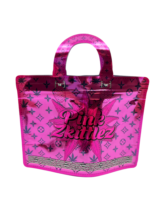 50 Count 4.5" - 3.5" Handbag-Style Mylar Bags Pink Z