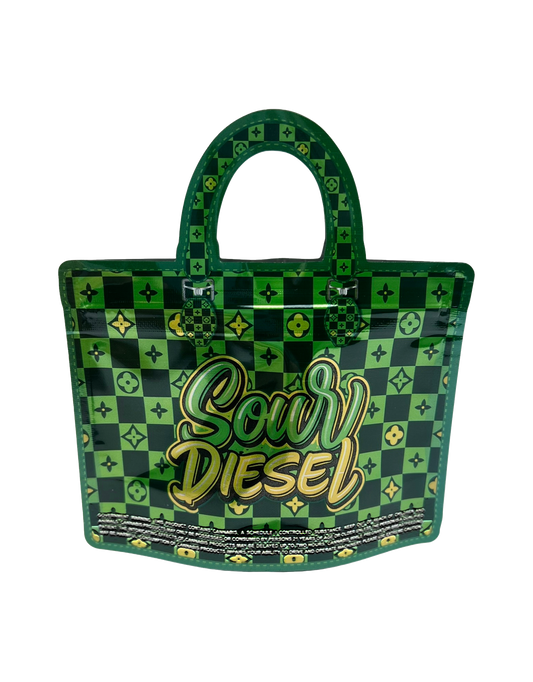 50 Count 4.5" - 3.5" Handbag-Style Mylar Bags Sour Storm