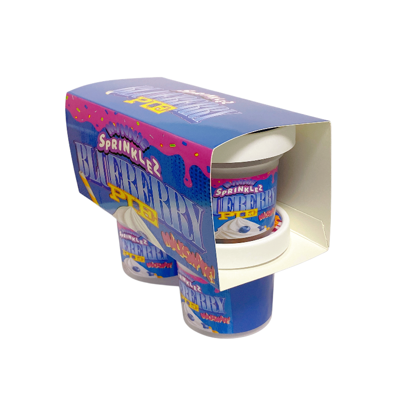 12 Pack - Ice Cream Pint Style Containers (Lids & Display Boxes) - Blueberry Pie Milkshake